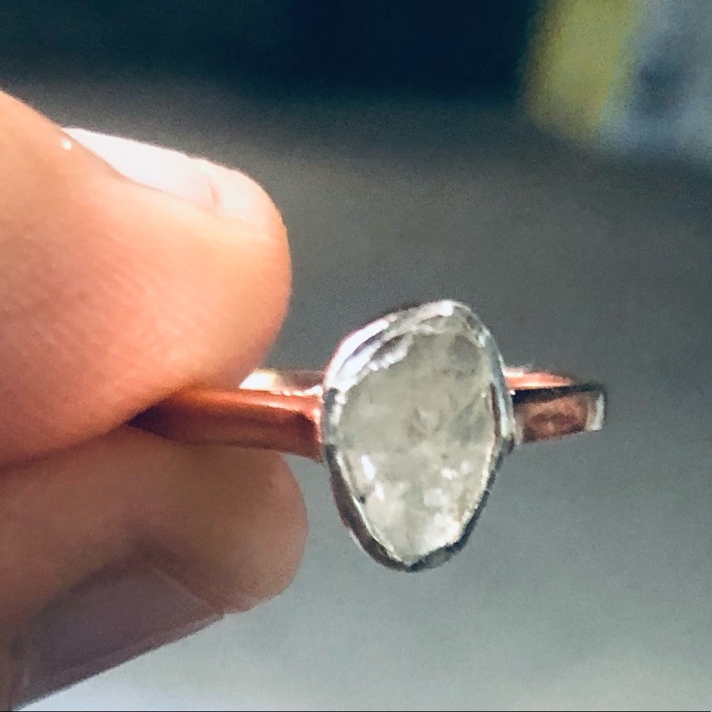 Polki Diamond Solitaire Ring